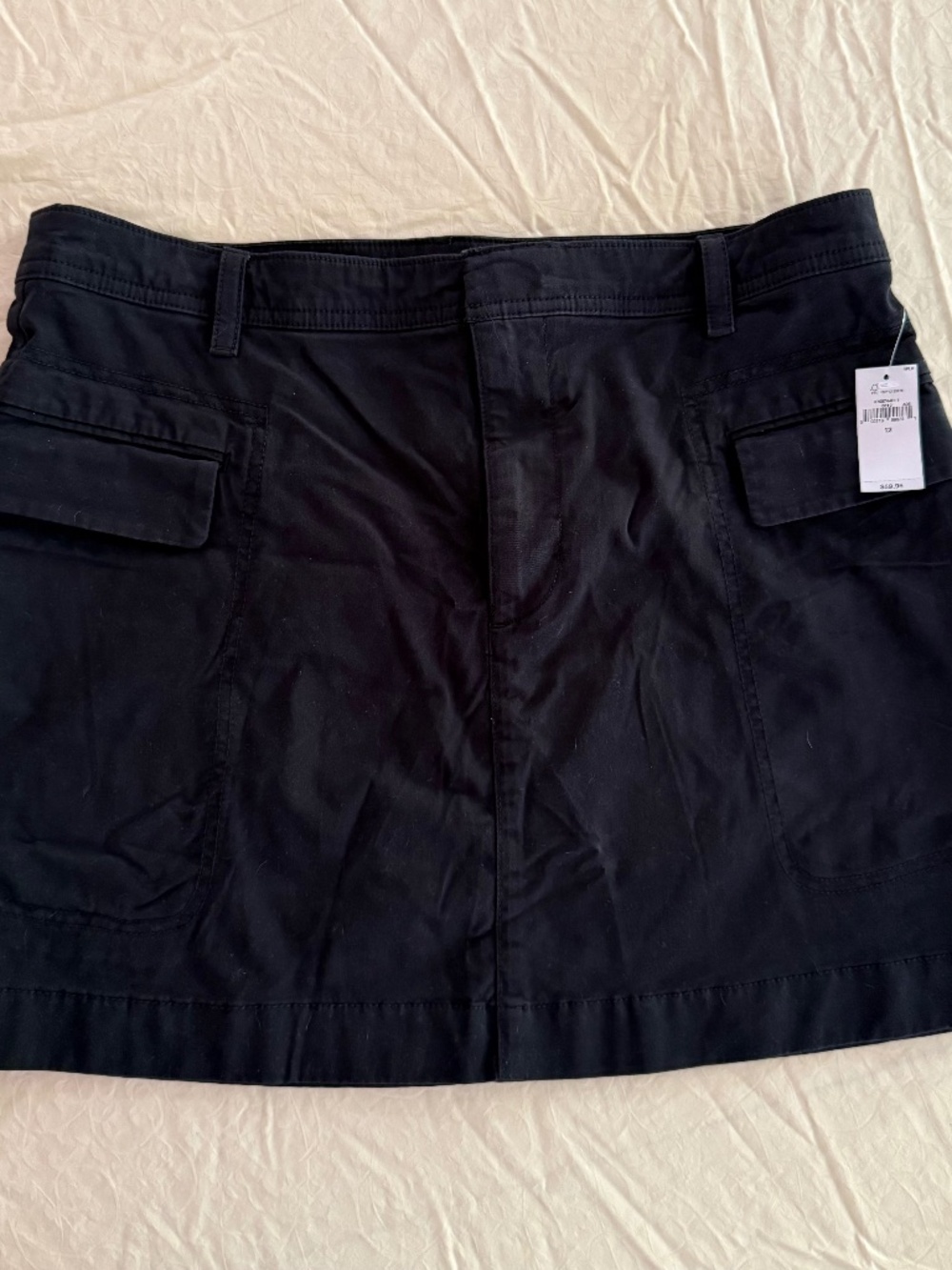 GAP Black Cotton Cargo Skirt Mini NWT size 12